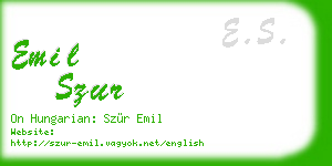 emil szur business card