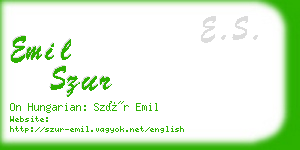 emil szur business card